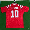 Sergen Yalçin Türkiye Turkey Red Nostalgic Retro Football Jersey – Back View