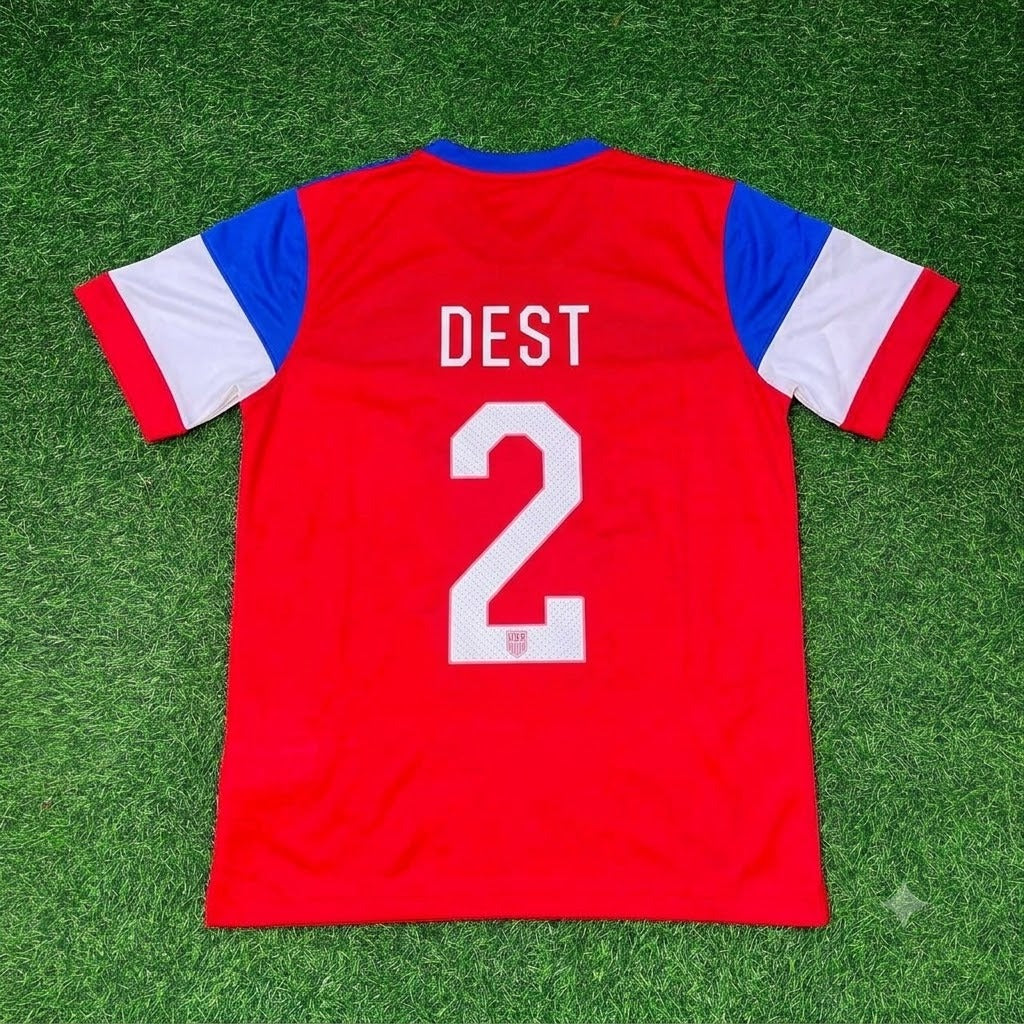Sergino Dest Away Retro Football Jersey – Back View