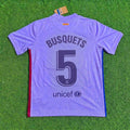 Sergio Busquets #5 Barcelona 2021-22 Season Retro Jersey – Back View