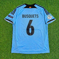 Sergio Busquets Spain EURO 2012 Final Retro Football Jersey – Back View