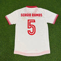 Sergio Ramos Sevilla Commemorative Red Home Retro Football Jersey – Back View