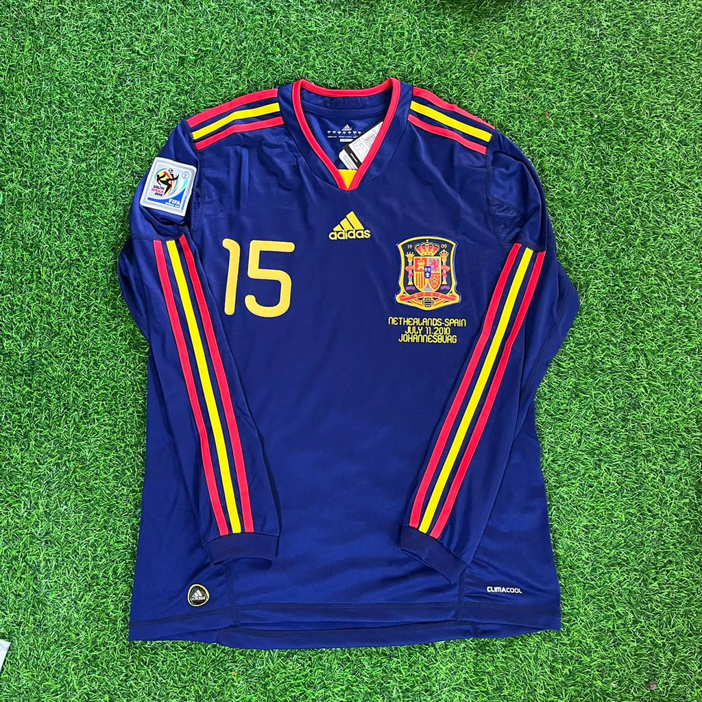 Sergio Ramos - Spain 2010 World Cup Final Retro Jersey – Front View