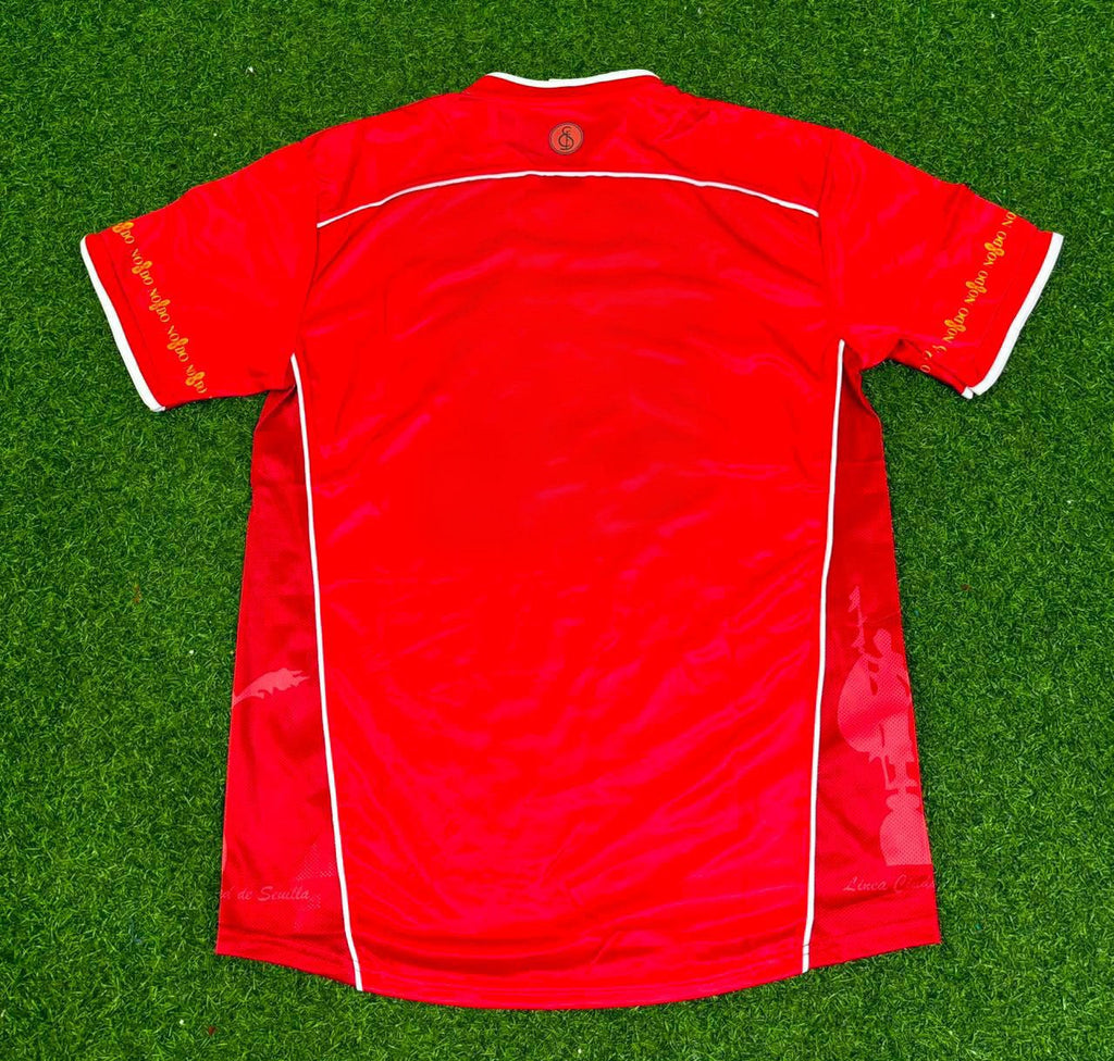Sevilla 2003/2004 Red Home Retro Football Jersey – Front View