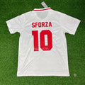 1994 Switzerland World Cup Ciriaco Sforza White Retro Football Jersey – Back View