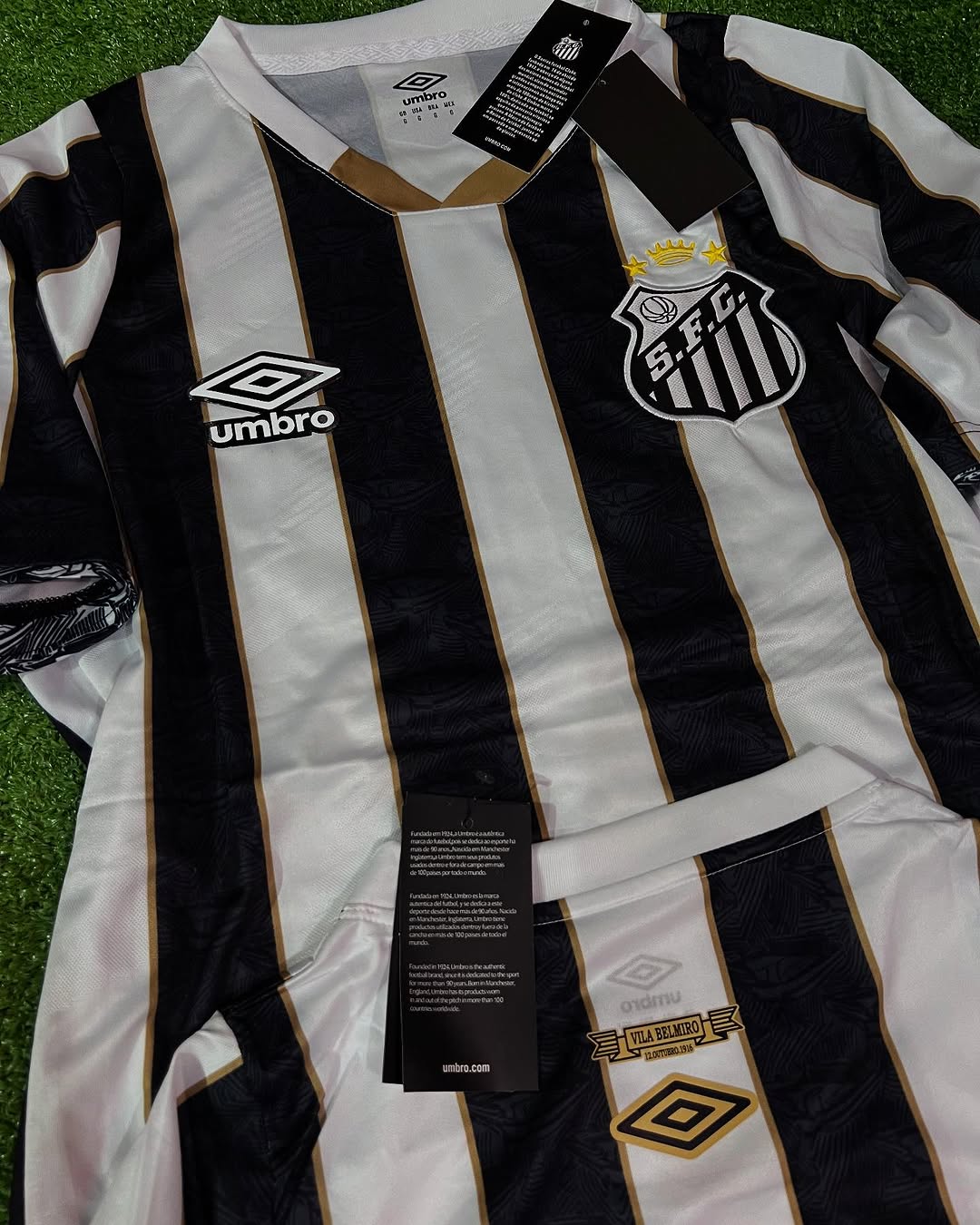 Neymar JR Santos Black Stripe Football Jersey – Front View