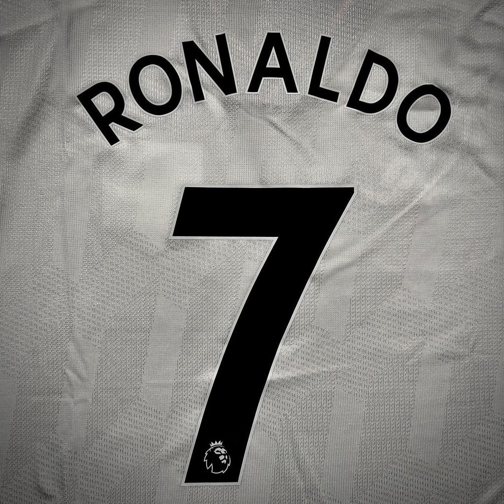 Cristiano Ronaldo Manchester United White 2022 2023 Premier League Jersey – Detailed View