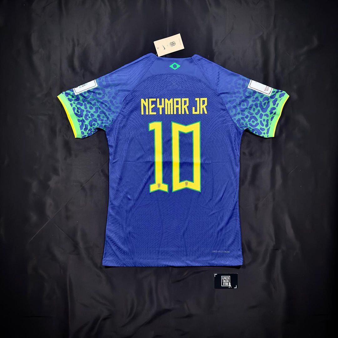 2022 Brazil World Cup Neymar Jr Retro Football Jersey – Detailed View