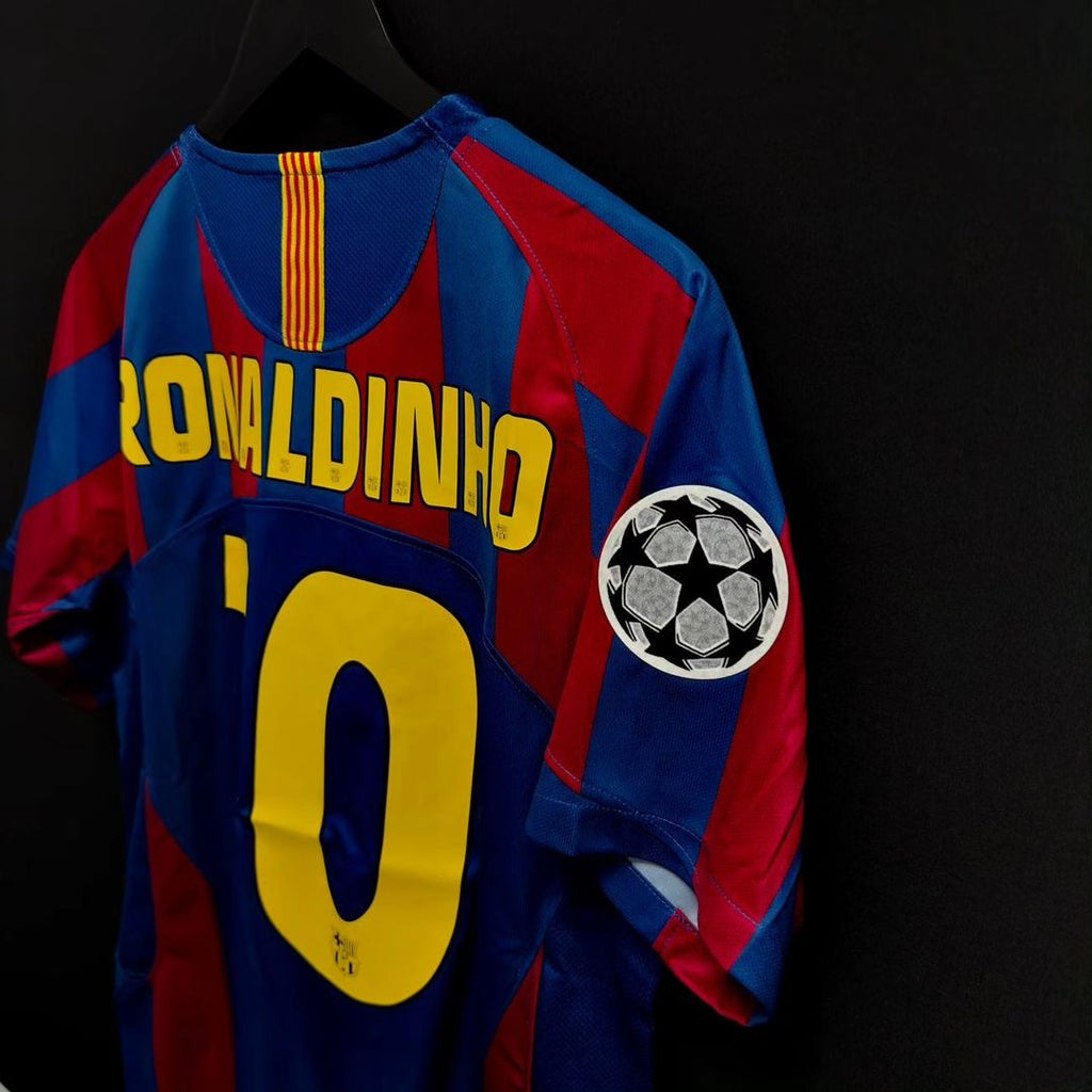 2006 Ronaldinho Gaucho Barcelona Final Retro Short Sleeve Football Jersey – 4