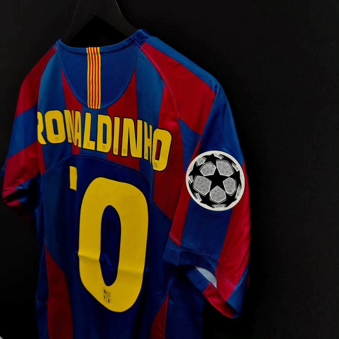 2006 Ronaldinho Gaucho Barcelona Final Retro Short Sleeve Football Jersey – 4