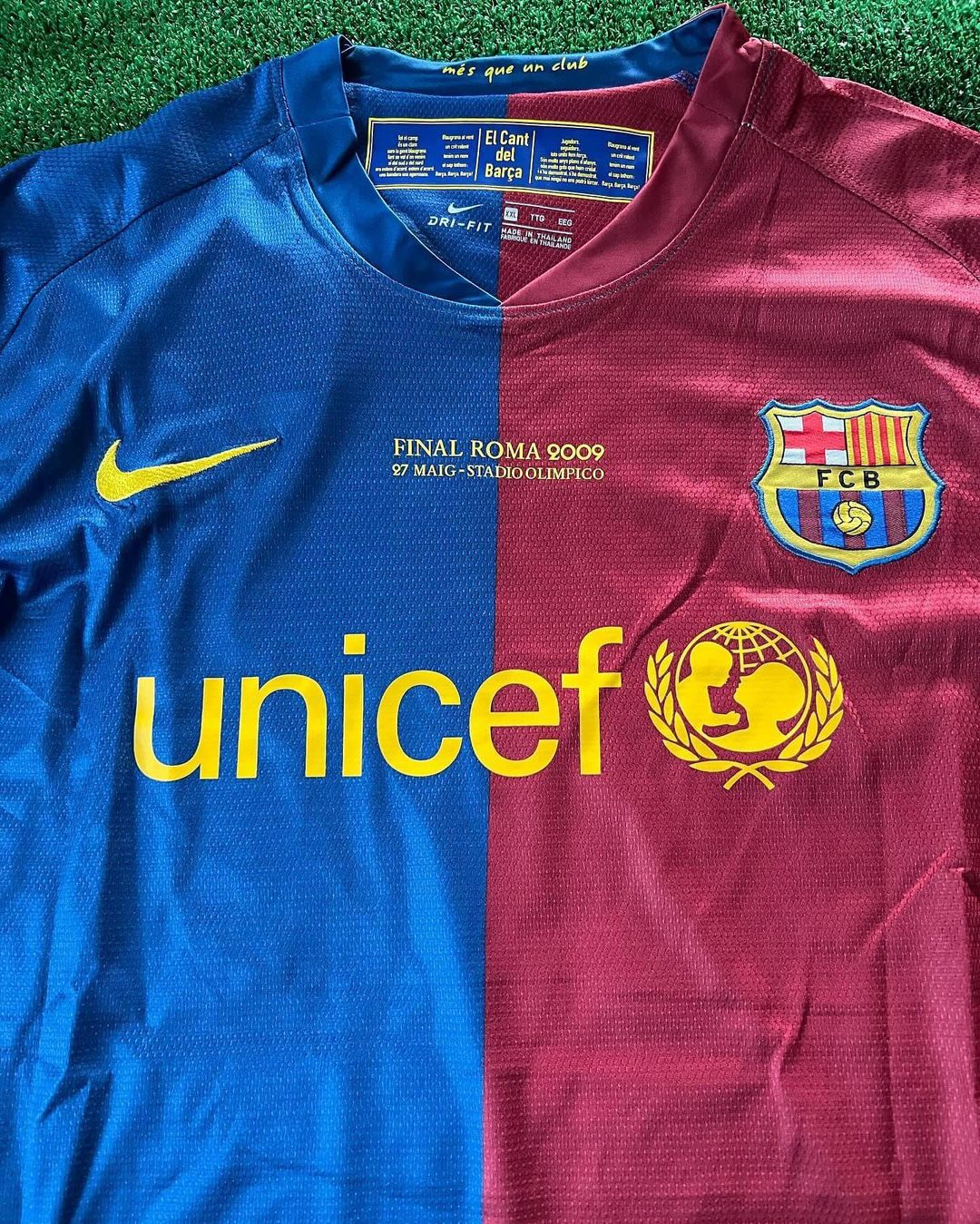 2009 Lionel Messi Barcelona Roma Final Retro Football Jersey – 8