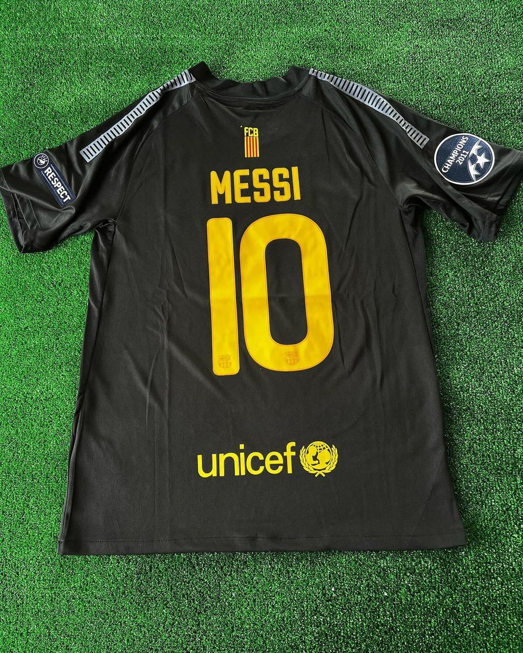 Lionel Messi Black Barcelona 2011/12 Retro Kit Shirt Jersey – 9