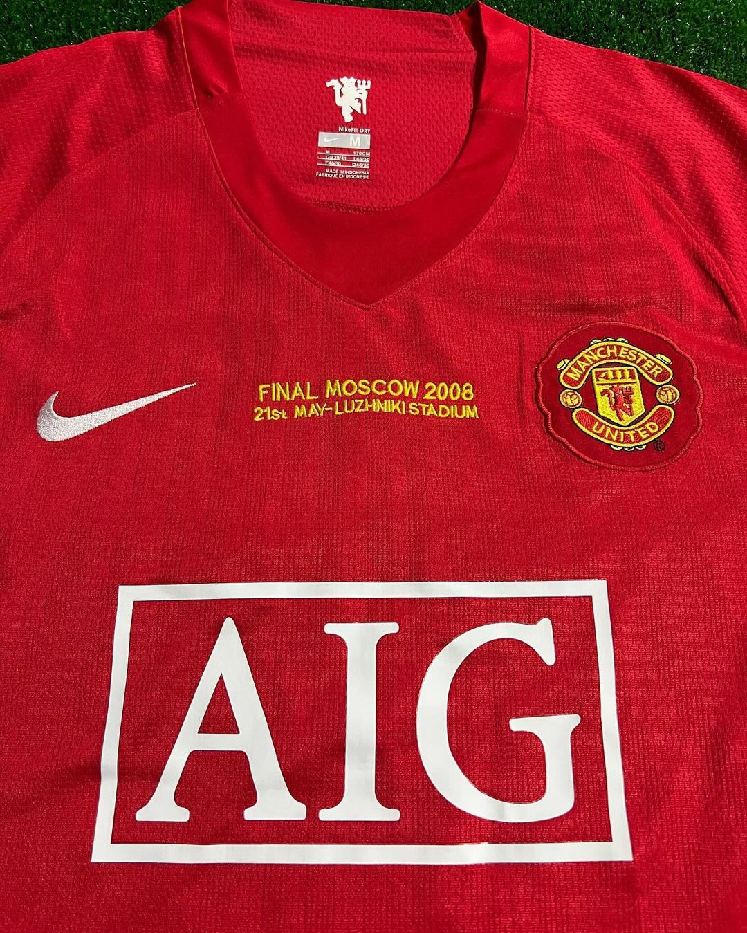 2008 Luis Nani Manchester United Champions League Final Moscow Retro Red Football Shirt Jersey – 4