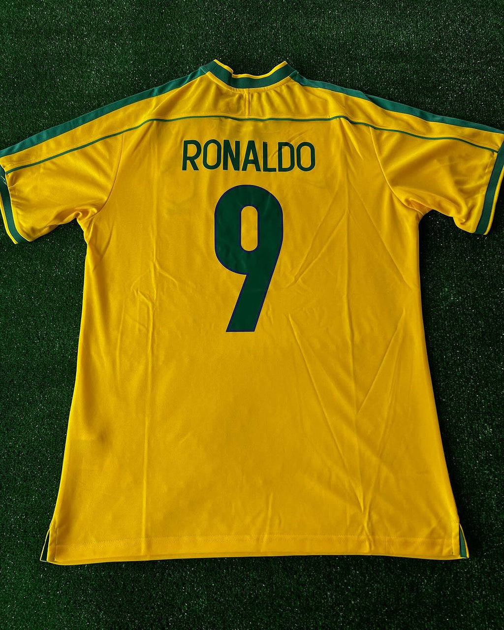 Phenomenon Ronaldo Nazario Brazil Retro Football Jersey – Back View
