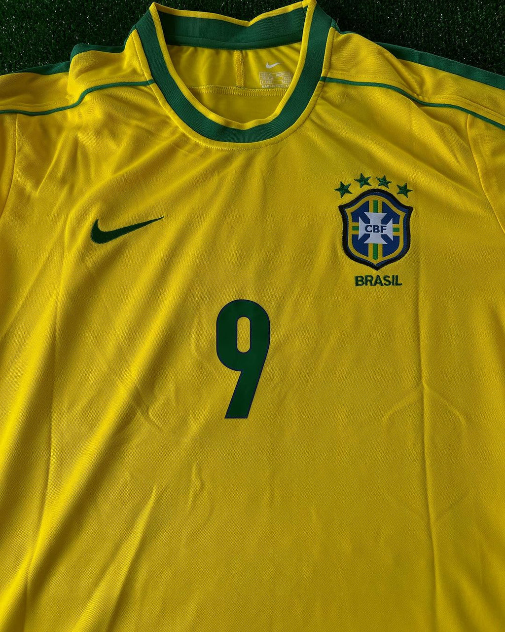 Phenomenon Ronaldo Nazario Brazil Retro Football Jersey – 5