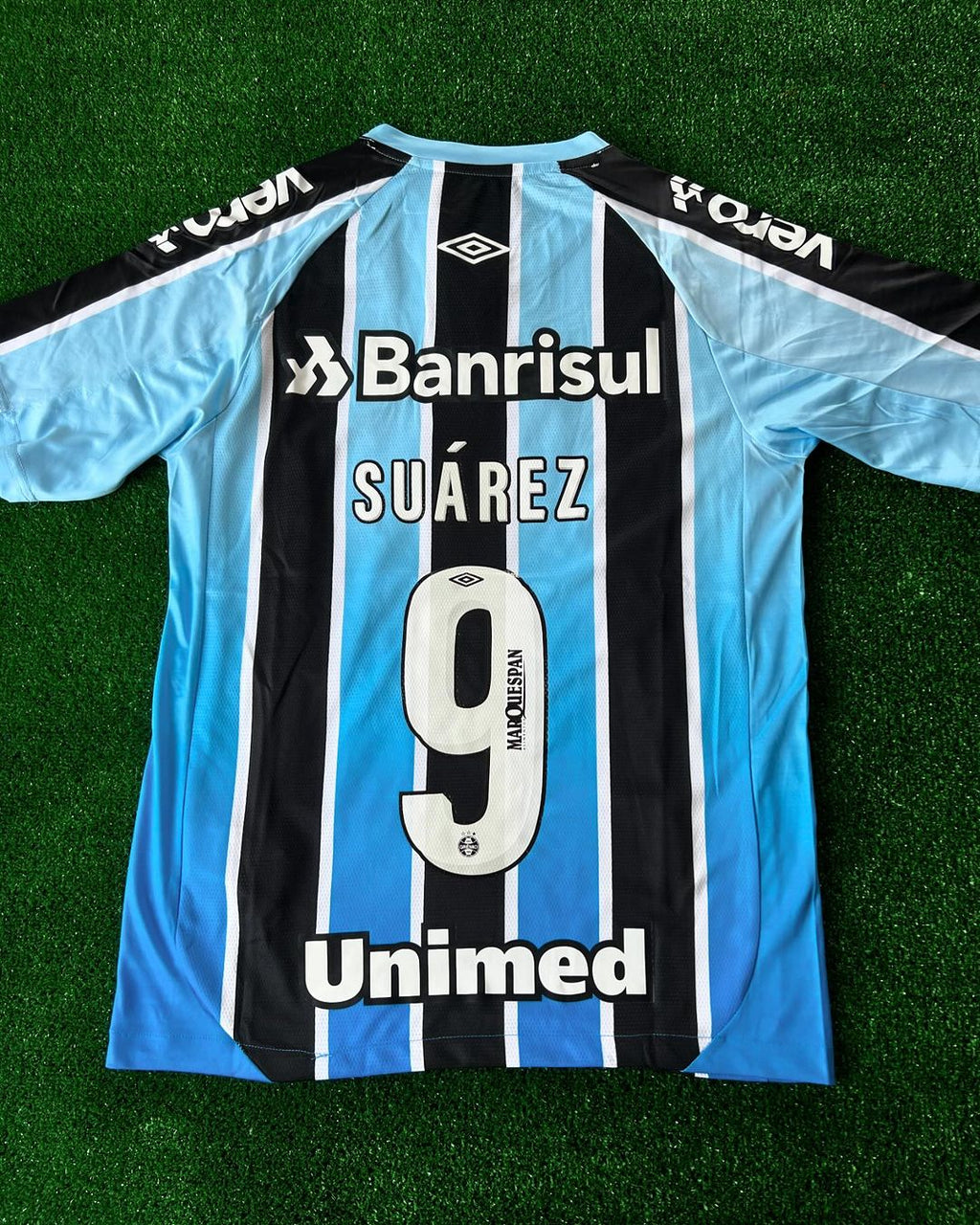 2023 Luis Suarez Gremio Retro Football Jersey – Back View