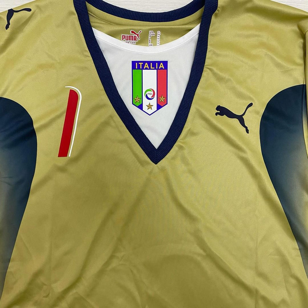 2006 Italy World Cup Retro Goalkeeper Football Jersey Gianluigi Buffon