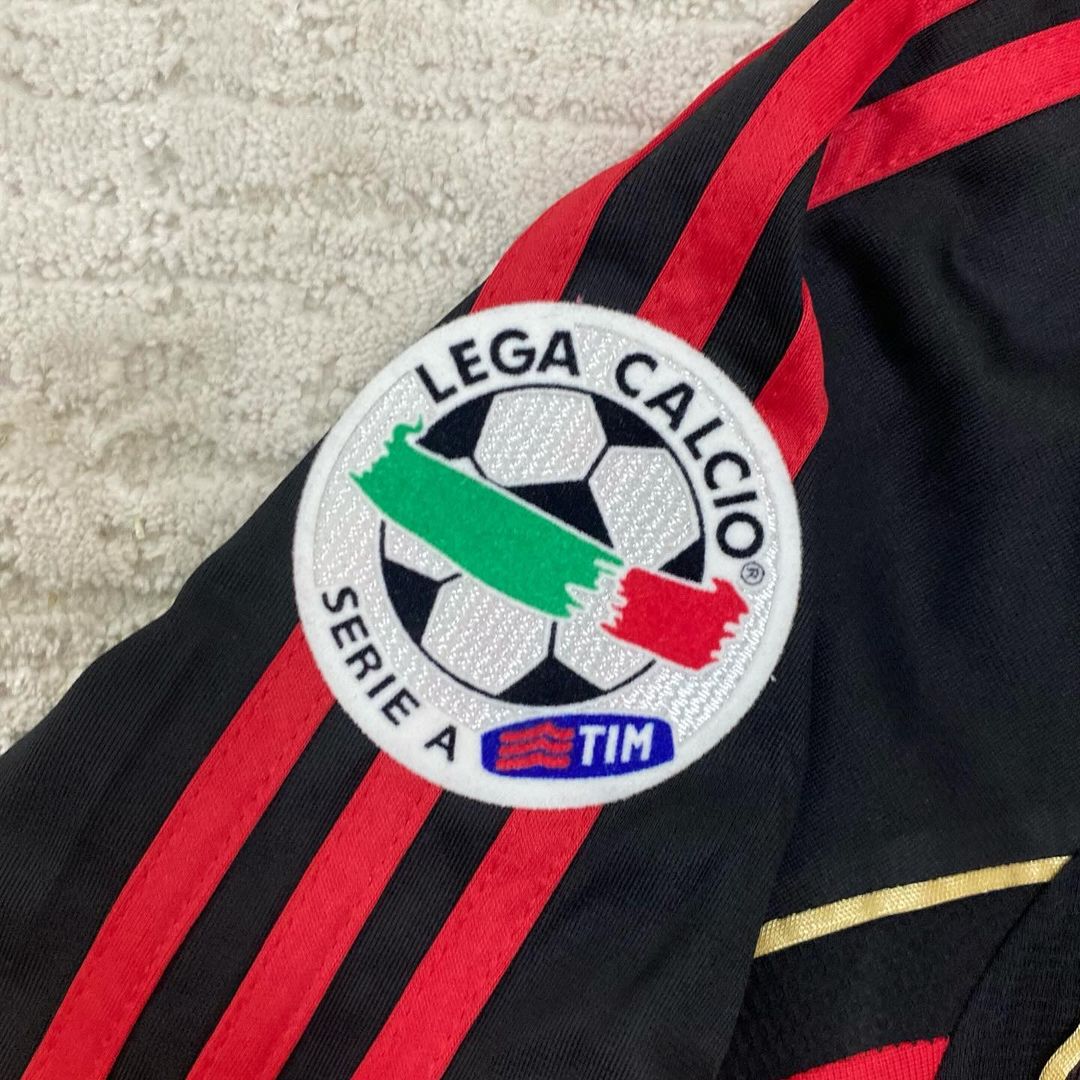 Paolo Maldini AC Milan 2006 2007 Retro Kids Soccer Jersey Kinder – Detailed View