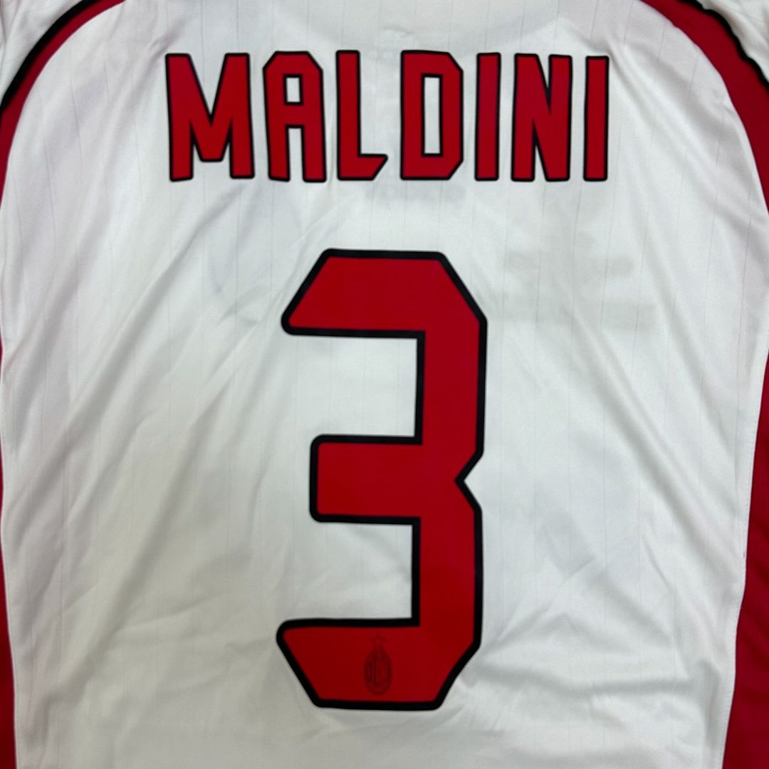 Paolo Maldini Milan 2007 Final Athene Champions League Final White Retro Jersey – 5