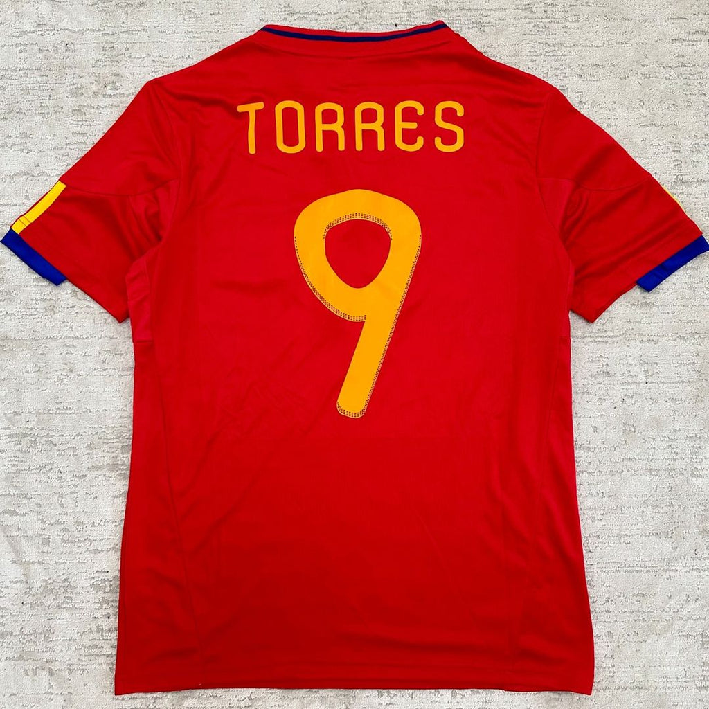 Fernando Torres Spain 2010 World Cup South Africa Champion Retro Jersey – Back View