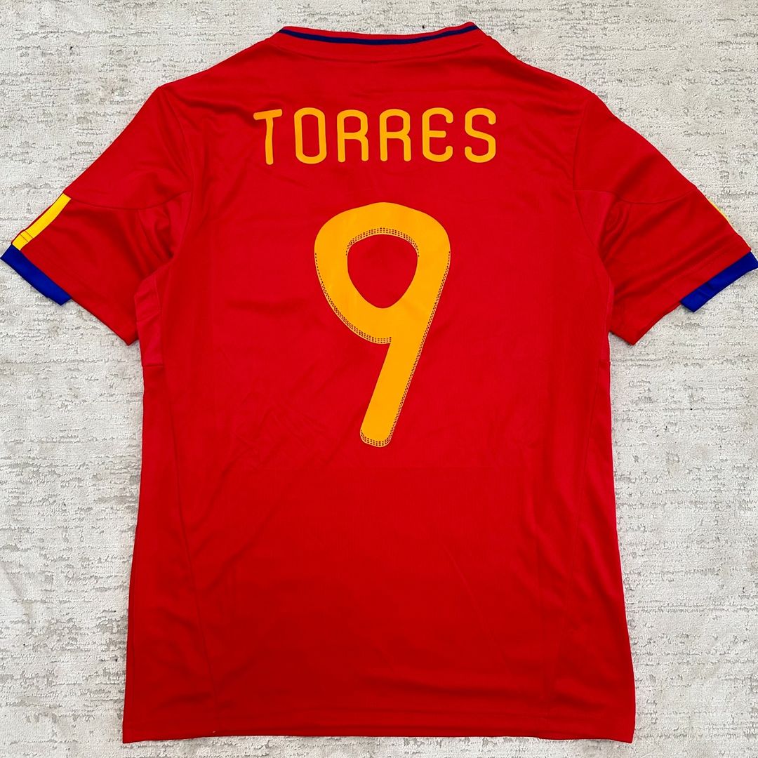 Fernando Torres Spain 2010 World Cup South Africa Champion Retro Jersey – Back View