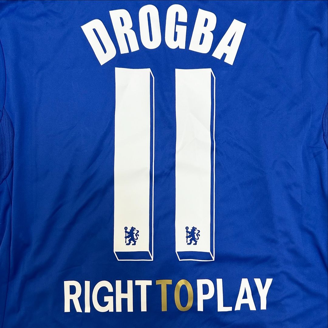 Didier Drogba Chelsea Champhions League 2012 Munich Final Retro Long Sleeve Jersey – 5