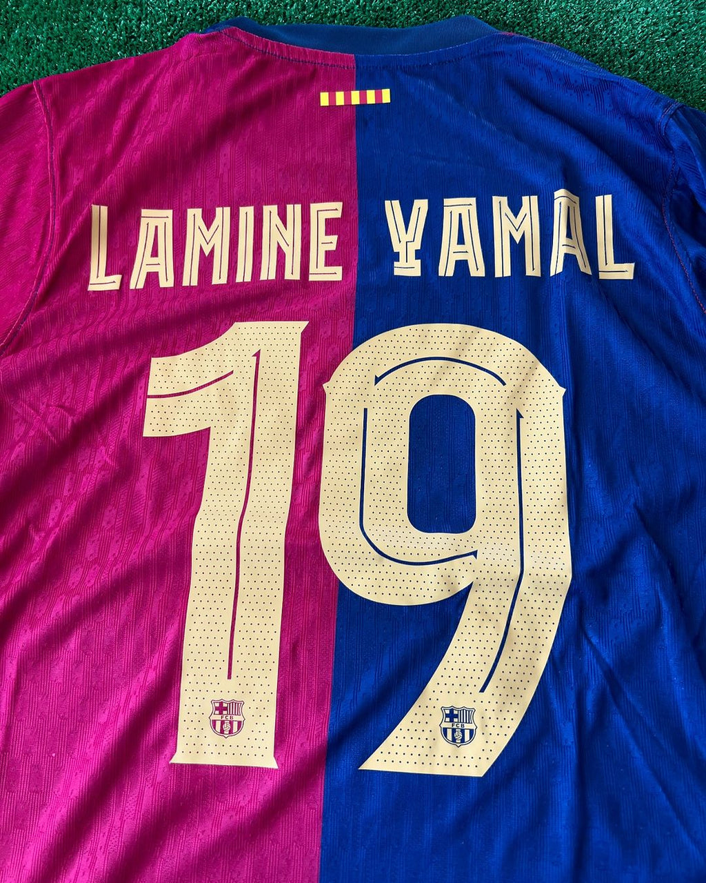 2025 Lamine Yamal Barcelona Champions League Patch Football Jersey – Front View