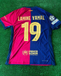 2025 Lamine Yamal Barcelona Champions League Patch Football Jersey – Back View