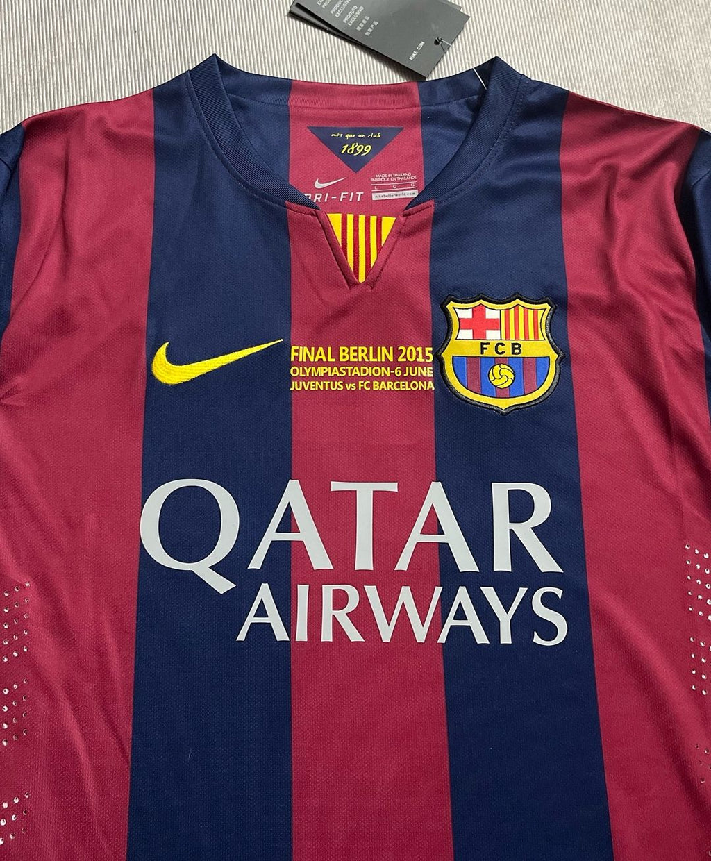 Lionel Messi Barcelona 2015 Final Berlin Champions League Jersey – Detailed View