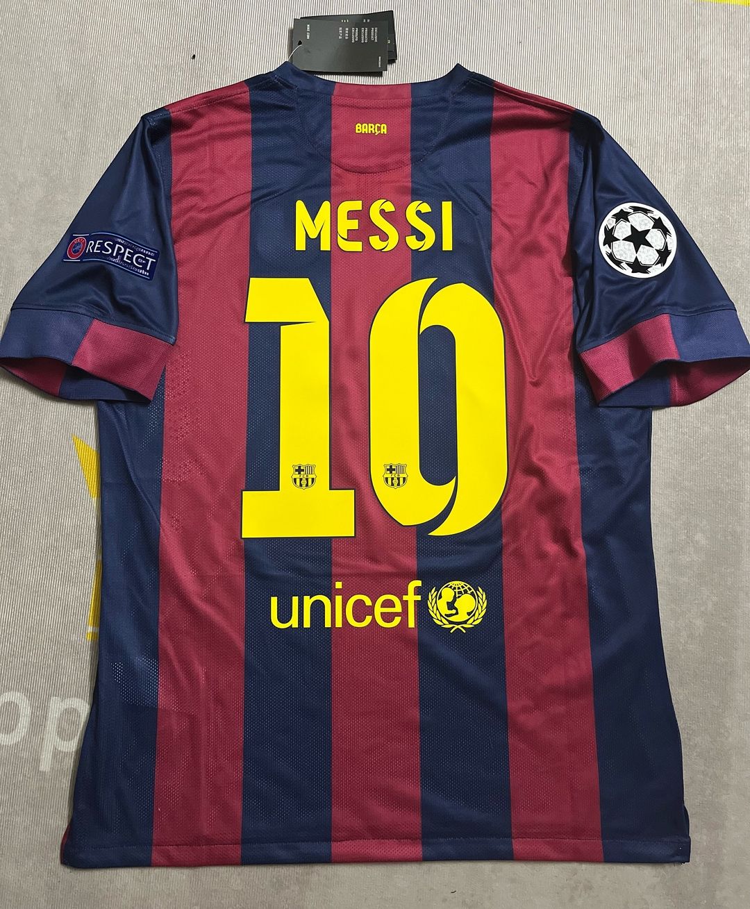 Lionel Messi Barcelona 2015 Final Berlin Champions League Jersey – Back View