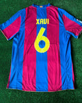 2007 Xavi Hernandez Barcelona 2008 Retro Football Jersey – Back View