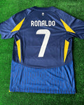 Cristiano Ronaldo #cr7 Al Nassr 2025 New Season Home Saudi Black Blue Jersey – Back View