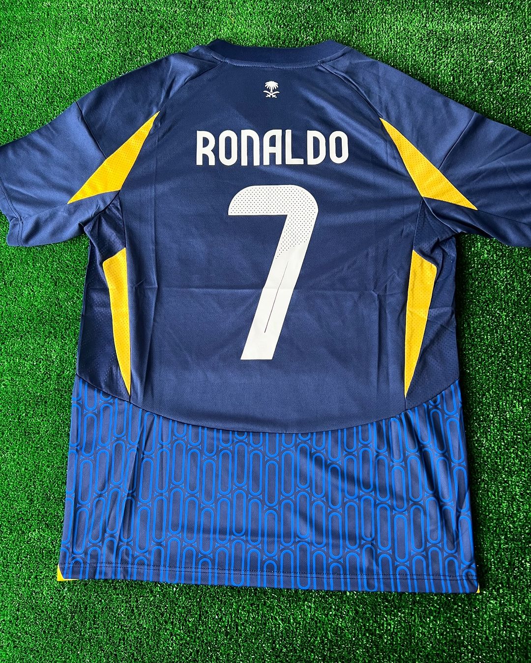 Cristiano Ronaldo #cr7 Al Nassr 2025 New Season Home Saudi Black Blue Jersey – Back View