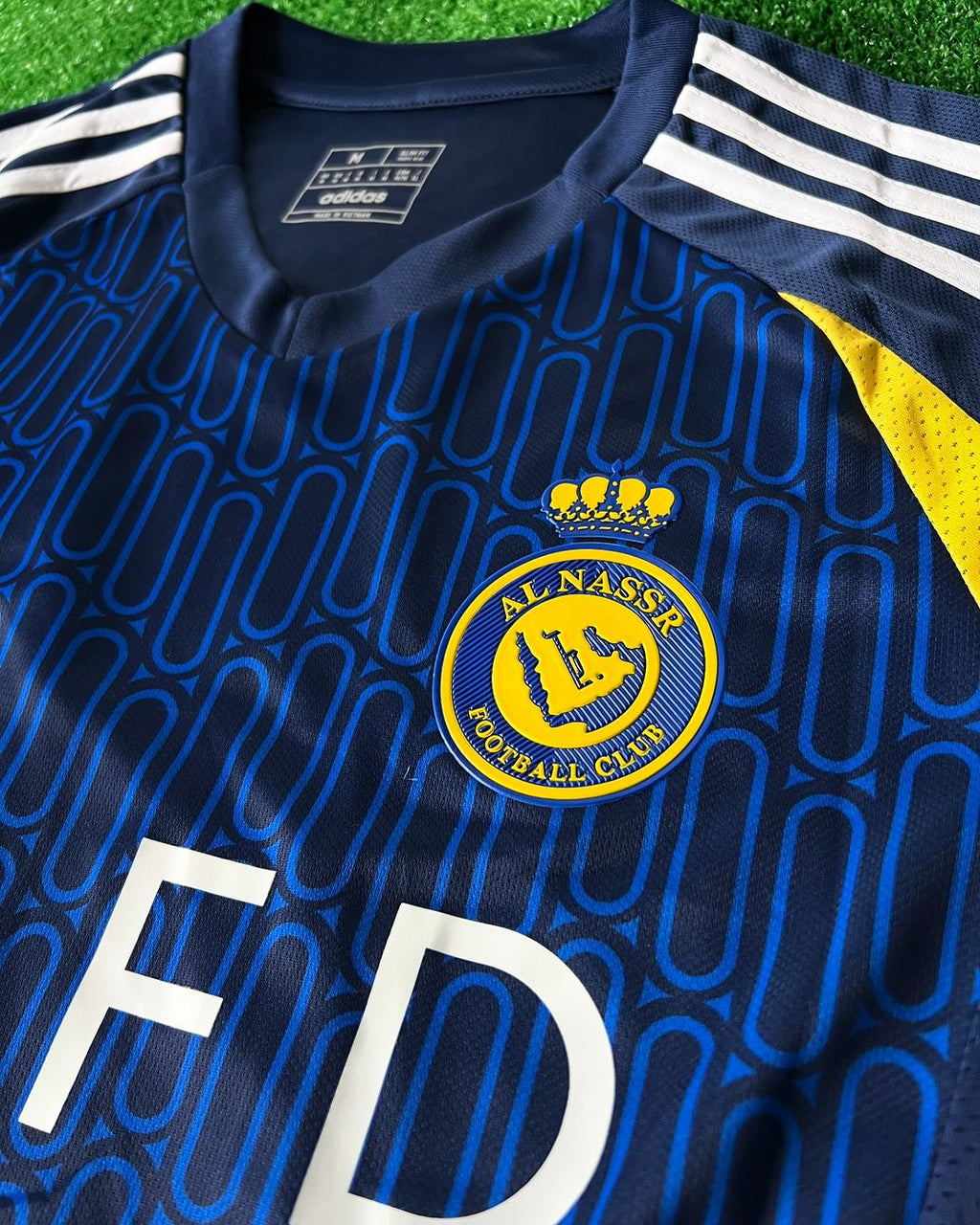 Cristiano Ronaldo #cr7 Al Nassr 2025 New Season Home Saudi Black Blue Jersey – Detailed View