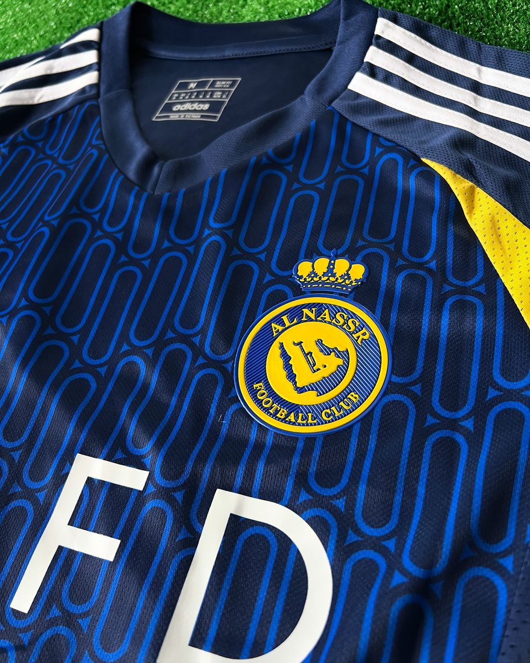 Cristiano Ronaldo #cr7 Al Nassr 2025 New Season Home Saudi Black Blue Jersey – Detailed View