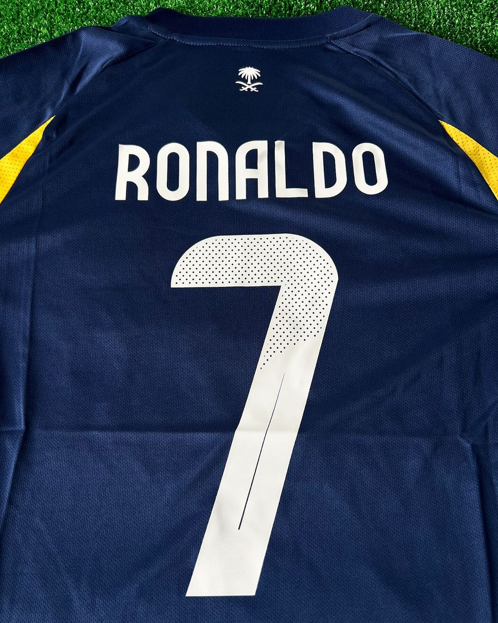 Cristiano Ronaldo #cr7 Al Nassr 2025 New Season Home Saudi Black Blue Jersey – Front View