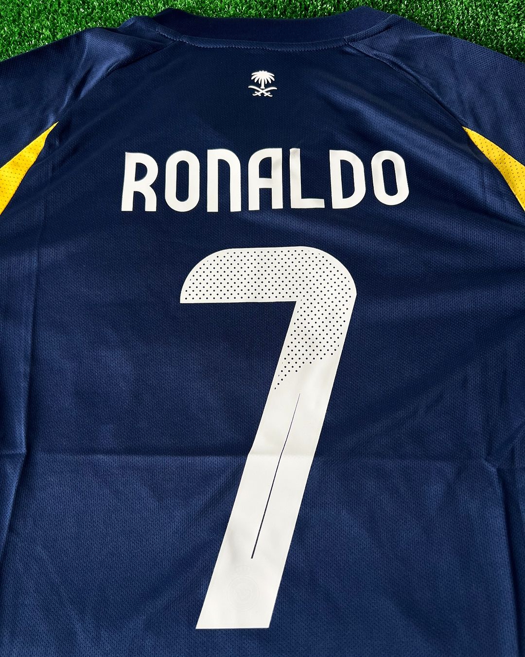 Cristiano Ronaldo #cr7 Al Nassr 2025 New Season Home Saudi Black Blue Jersey – Front View