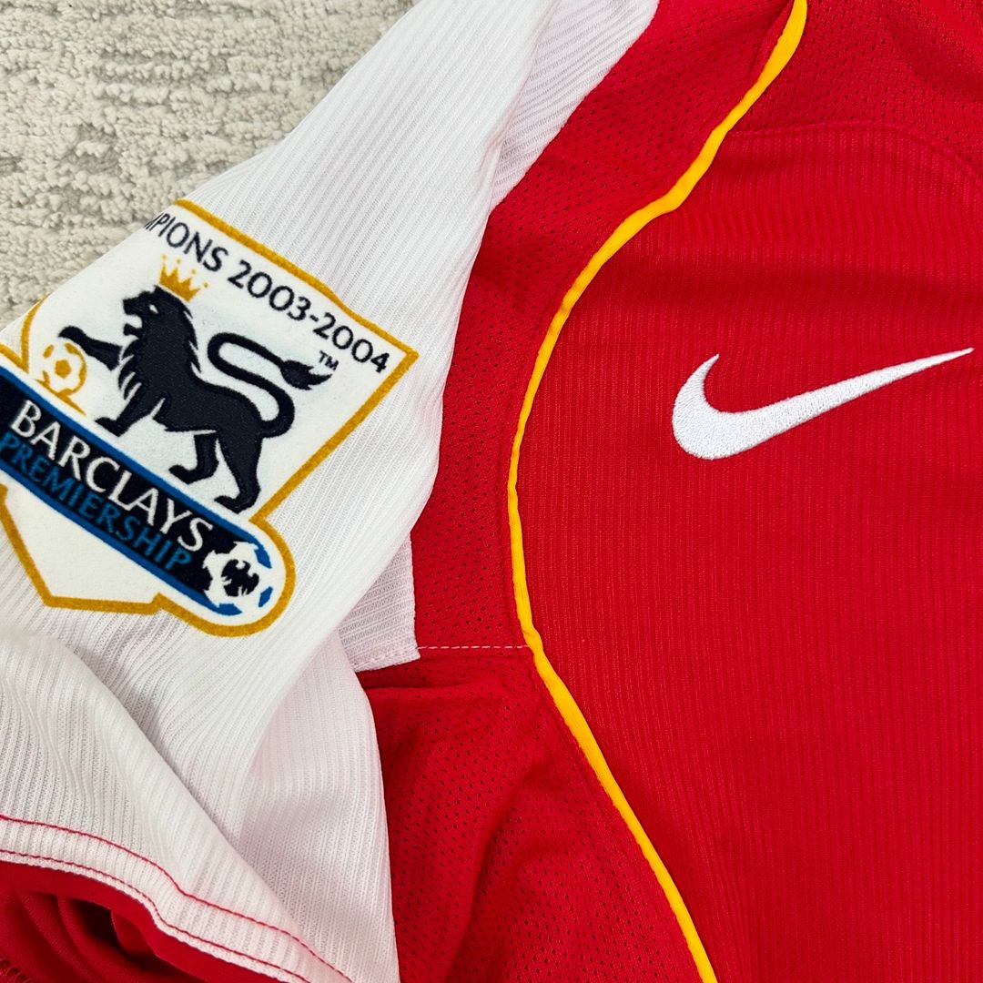 Dennis Bergkamp 10 - Arsenal 2004/2005 O2 Red Retro Kit Jersey – 4