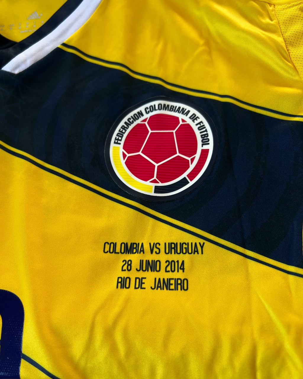 James Rodriguez Colombia 2014 Brazil World Cup Blue Retro Jersey – 4