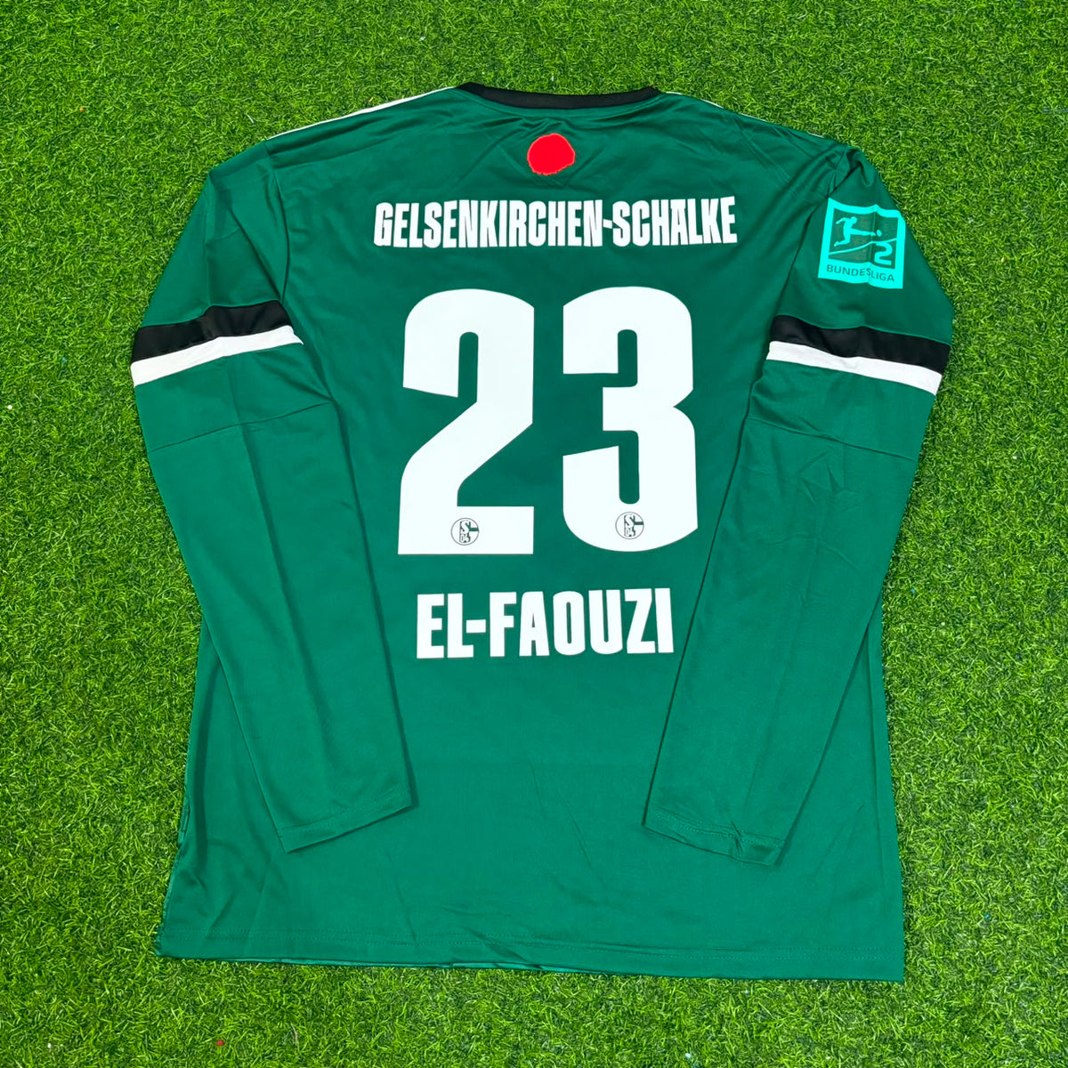 Soufiane El-Faouzi 23- Schalke 04 Long Sleeve Gelsenkirchen Special Edition Football Jersey – Back View