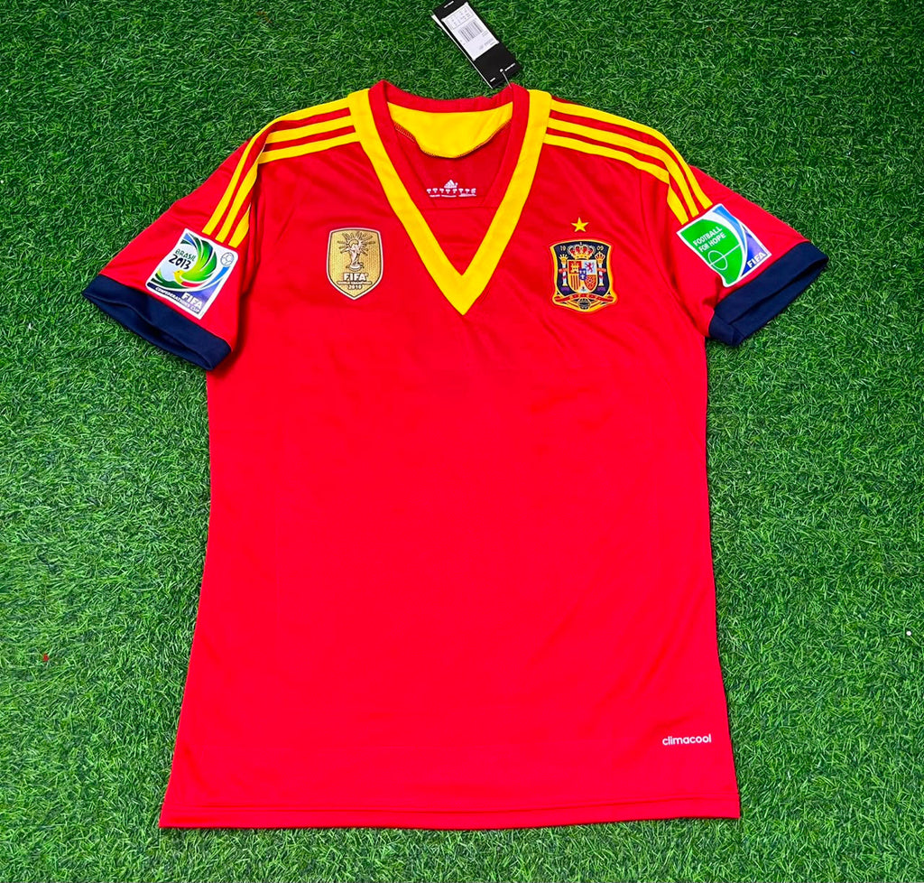 2013 Spain Confederations Cup Retro Football Jersey – Back View