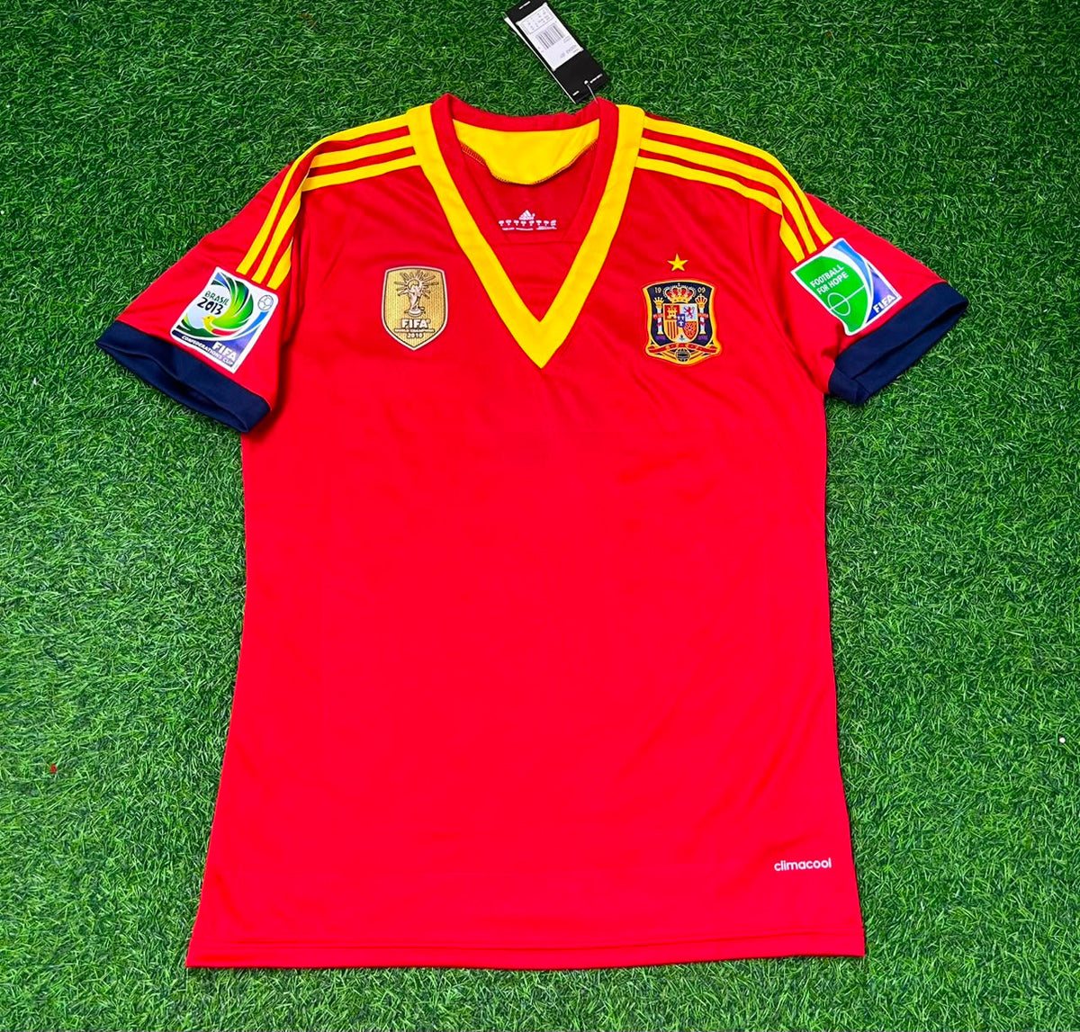2013 Spain Confederations Cup Retro Football Jersey – Back View