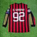 AC Milan 2013/14 Long Sleeve Home Retro Football Jersey – Stephan El Shaarawy – Back View