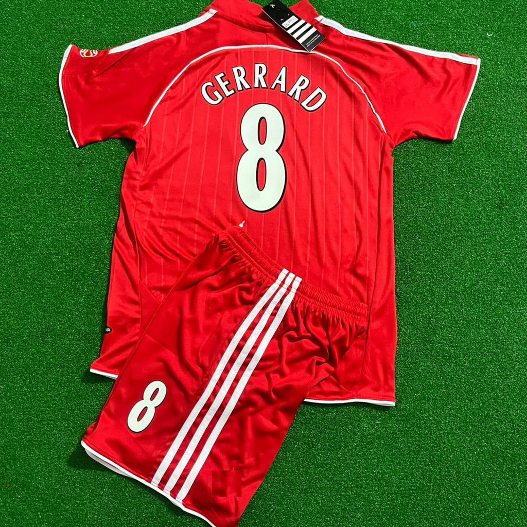 2007/08 Steven Gerrard Liverpool Kids Football Jersey Kinder – Back View