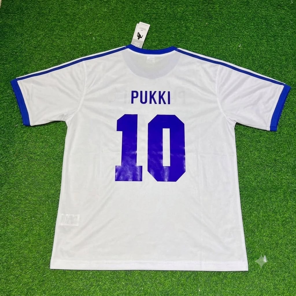 Teemu Pukki Finland Home Retro Football Shirt Jalkapallopaita – Back View