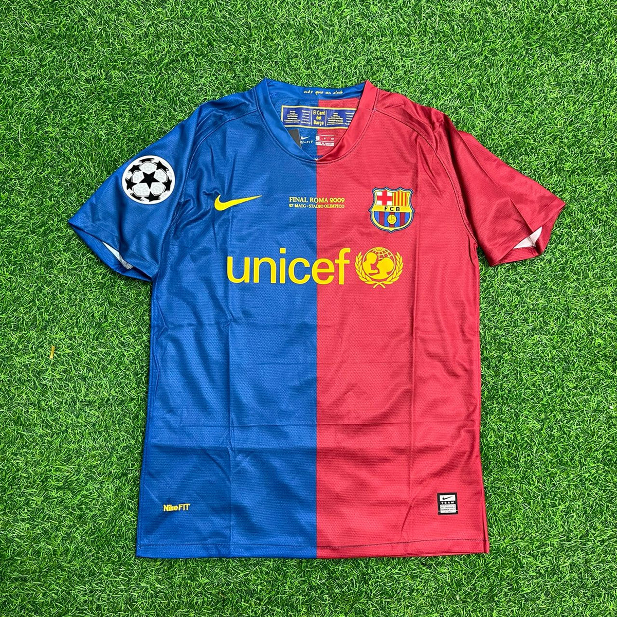 Thierry Henry 14 - Barcelona 2009 Champions League Roma Final Retro Jersey – Front View