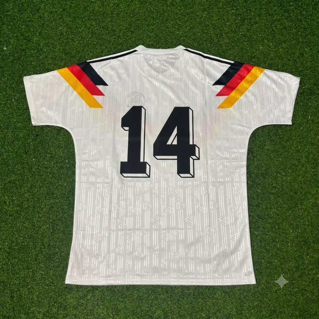 1990 Germany World Cup Thomas Berthold Retro Football Jersey – Back View