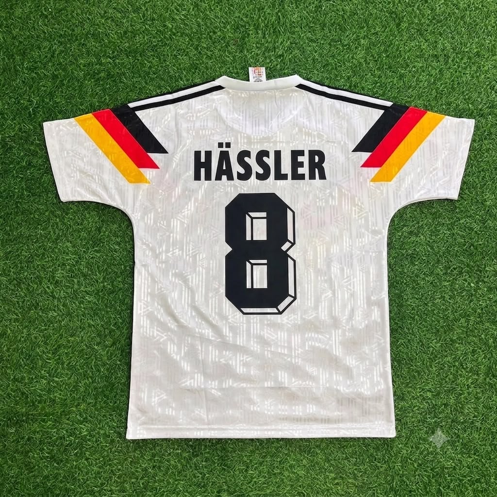 1990 Germany World Cup Thomas Hässler Retro Football Jersey – Back View