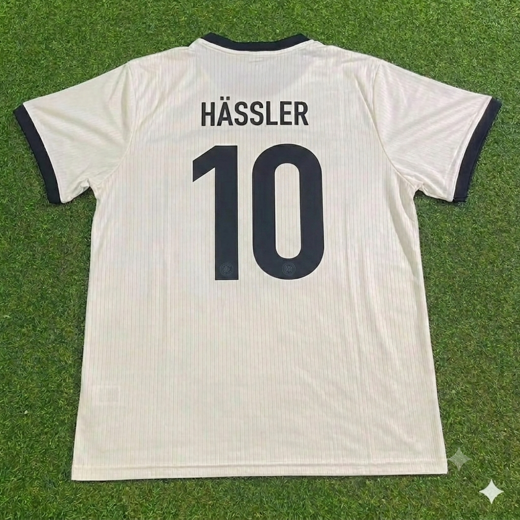 Thomas Hässler Germany Deutschland 125 Year Special White Football Jersey – Back View
