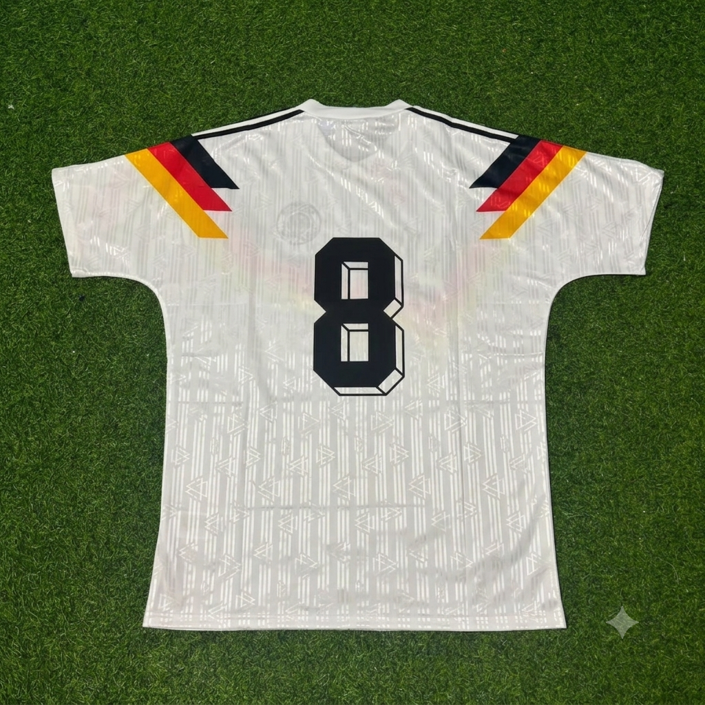 1990 Germany World Cup Thomas Hässler Retro Football Jersey – Back View