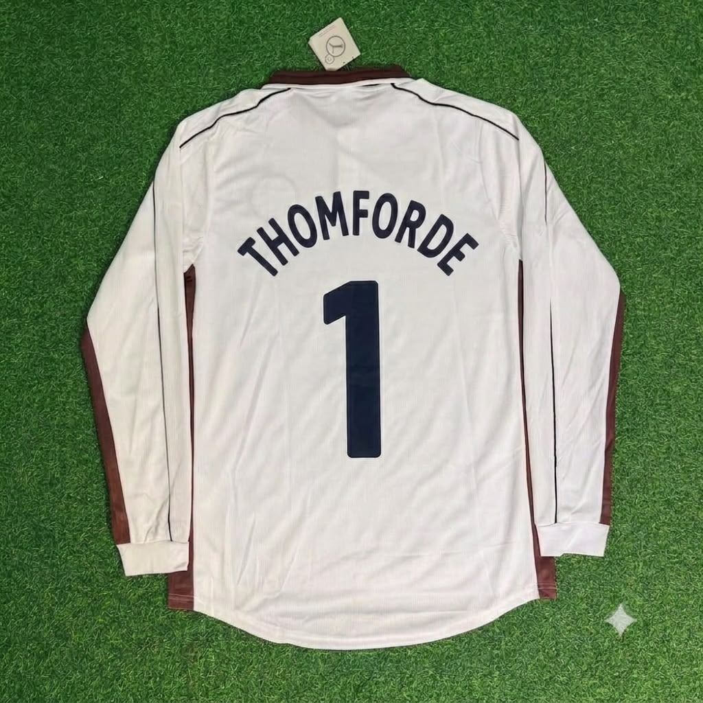 1999/00 Klaus Thomforde FC St. Pauli Long Sleeve Home Retro Football Jersey – Back View